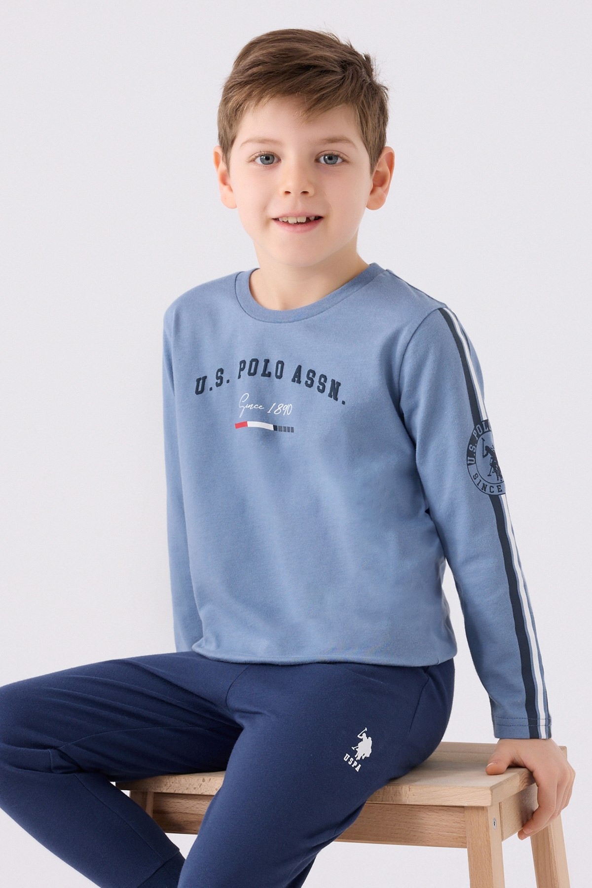 طقم بجامة كم طويل ولادي US1911