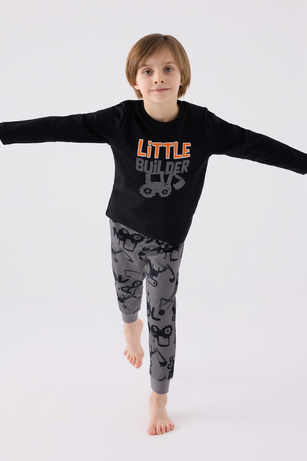 طقم بجامة كم طويل ولادي RP3426