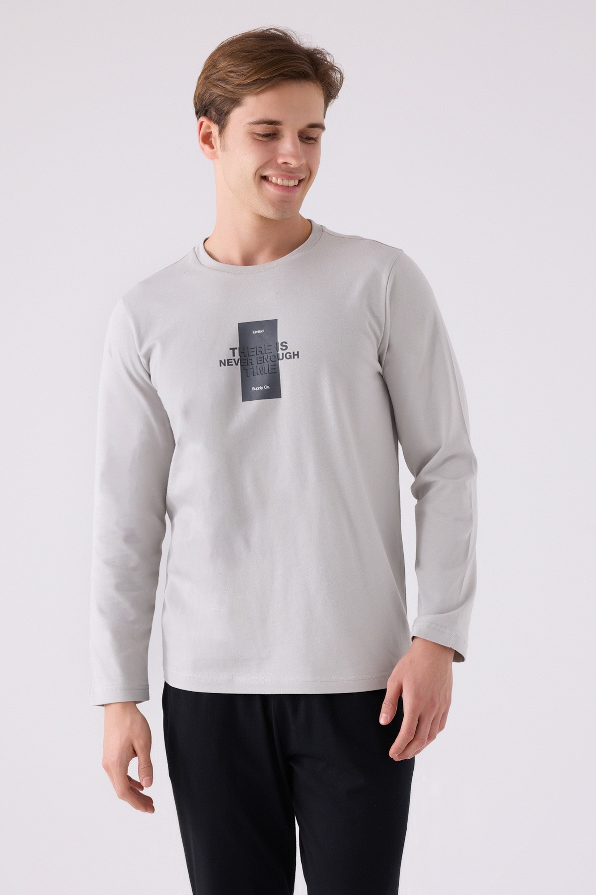 طقم بجامة كم طويل رجالي AR3136