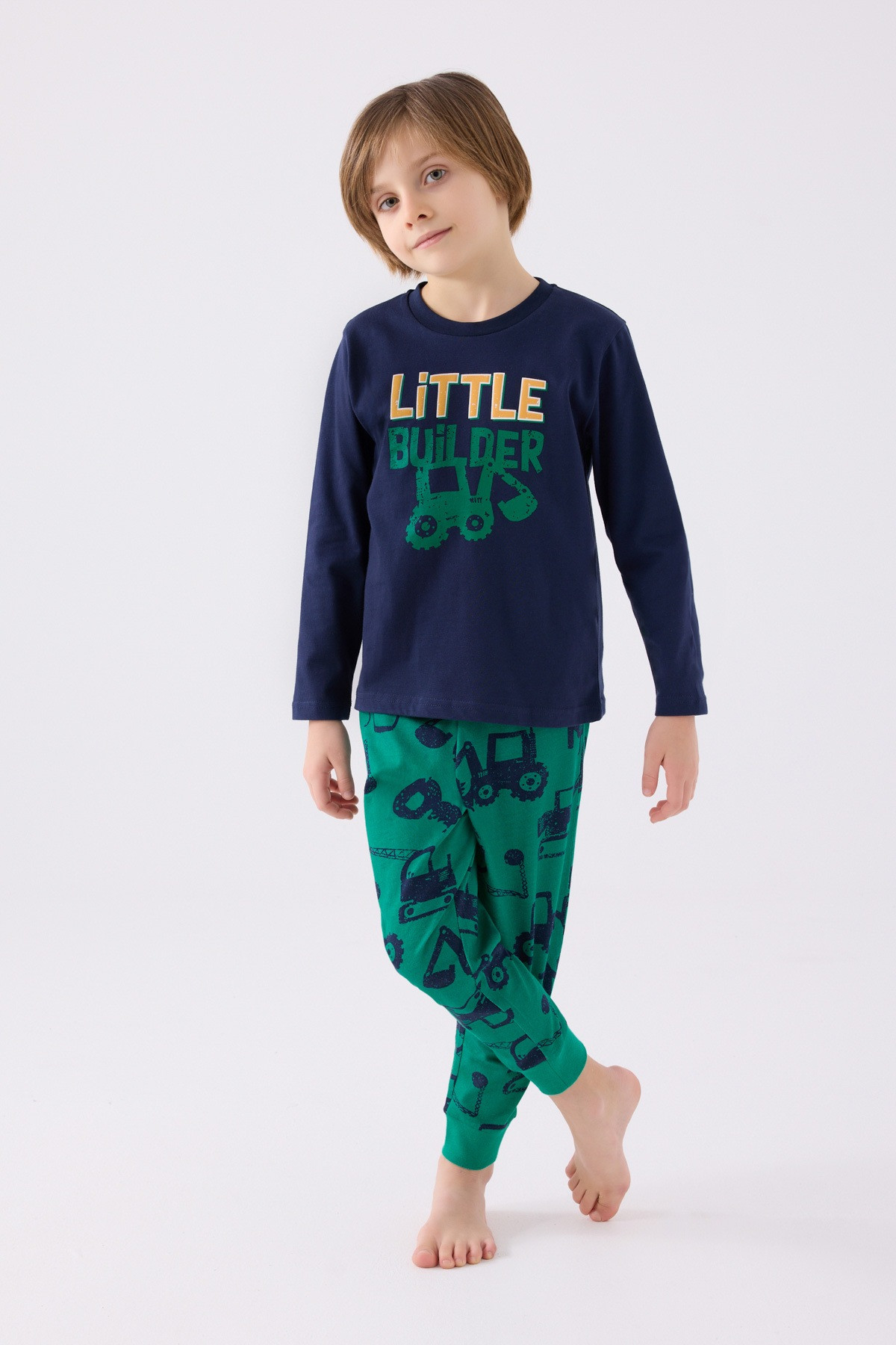 طقم بجامة كم طويل ولادي RP3426