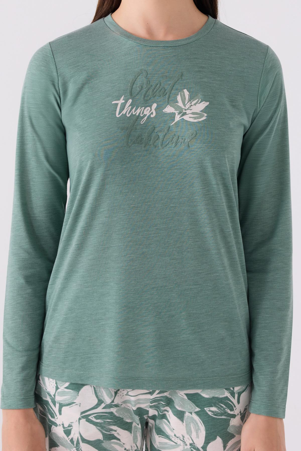 طقم بجامة كم طويل نسائي AR3115